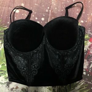 Victoria’s Secret Velvet Lace Corset Bustier